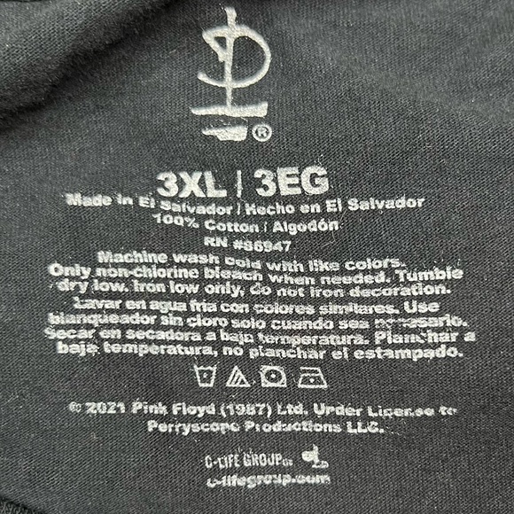 Pink Floyd Division Bell World Tour Short Sleeve Crewneck T-Shirt Men’s Sz 3XL - Picture 4 of 4